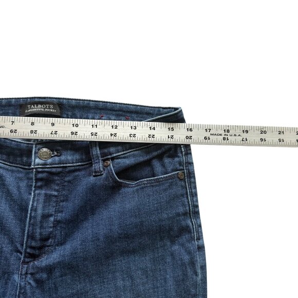 Talbots Womens Slim Ankle Jeans Size 6 Flawless Five-Pocket Design Dark Wash Den - Picture 5 of 8